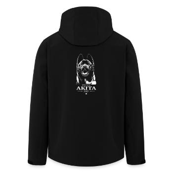 Proud Akita Dad Dog Dog Akita Inu Wilsigns - Men’s Recycled Softshell Jacket by Stanley/Stella - black - Back - AI Model Male 185 light (185cm)