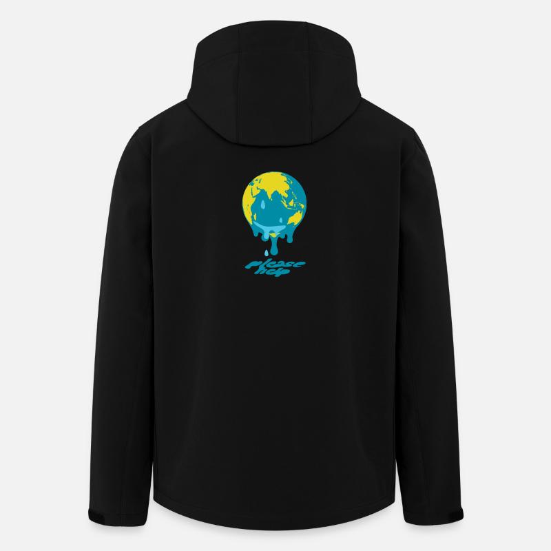 Erderwärmung Weltkugel - Recycelte Männer Softshell-Jacke von Stanley/Stella - Schwarz