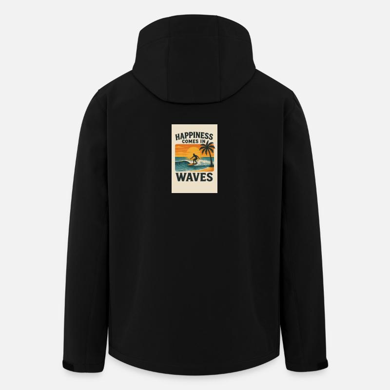 Happiness comes in waves - Men’s Recycled Softshell Jacket by Stanley/Stella - black