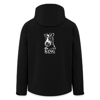 Foxterrier Roi de tout chien disant chiens - Veste softshell homme en polyester recyclé Stanley/Stella - noir - Dos - AI Model Male 185 light (185cm)