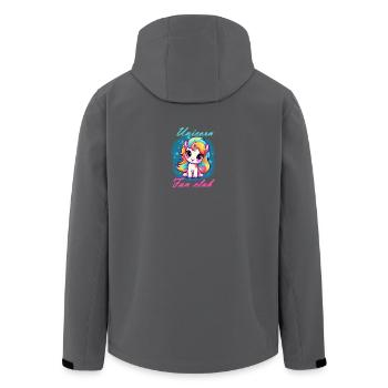 Fan club licorne - Veste softshell homme en polyester recyclé Stanley/Stella - noir - Dos - AI Model Male 185 light (185cm)