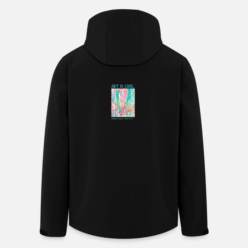 Farbenzauber Chaoskunst - Recycelte Männer Softshell-Jacke von Stanley/Stella - Schwarz