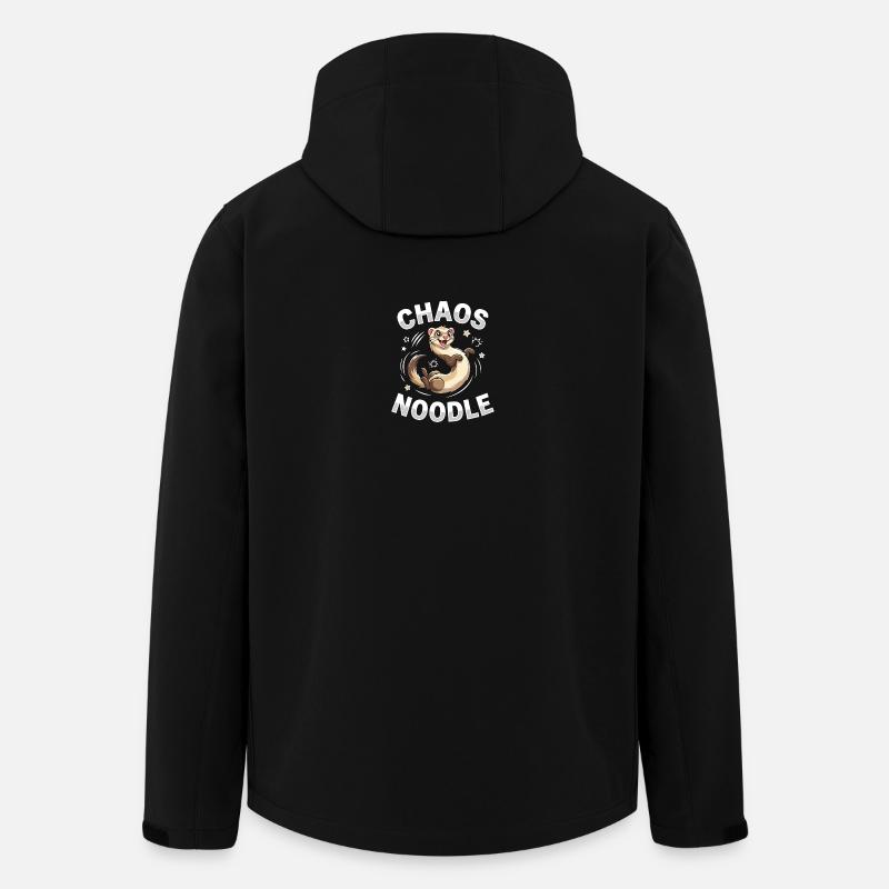 Chaos Noodle Frettchen Cartoon - Recycelte Männer Softshell-Jacke von Stanley/Stella - Schwarz