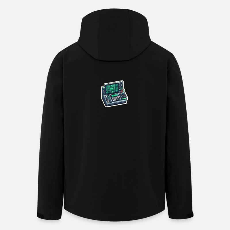 Retro Computer Console Neon - Recycelte Männer Softshell-Jacke von Stanley/Stella - Schwarz
