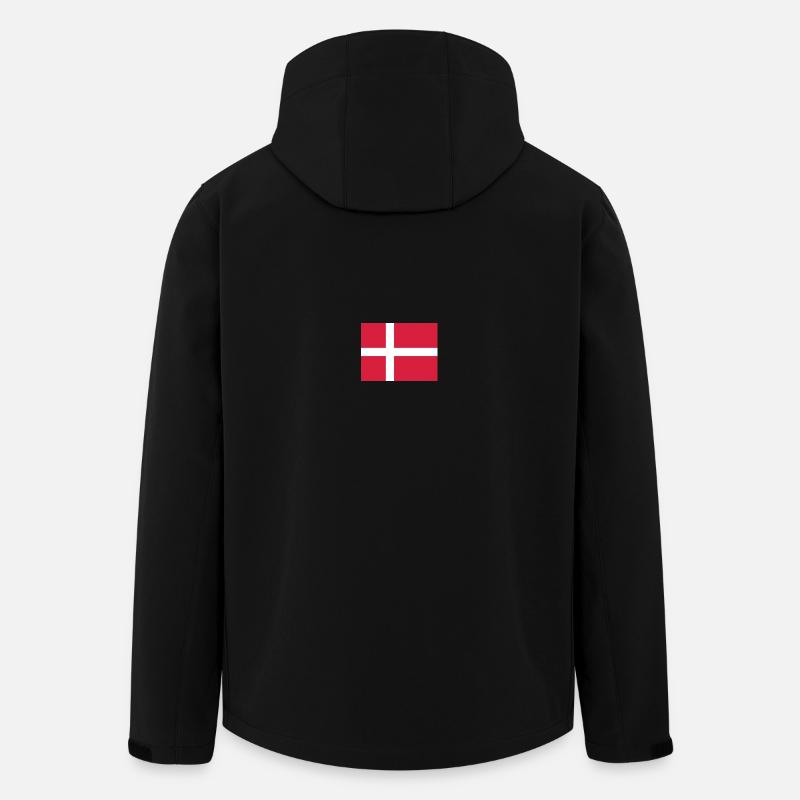 Nationalflagge von Dänemark - Recycelte Männer Softshell-Jacke von Stanley/Stella - Schwarz