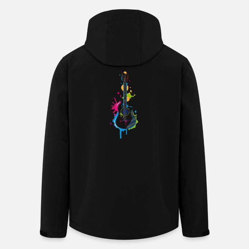 Graffiti Gitarre - Recycelte Männer Softshell-Jacke von Stanley/Stella - Schwarz