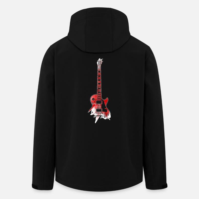 Red Guitar - Recycelte Männer Softshell-Jacke von Stanley/Stella - Schwarz