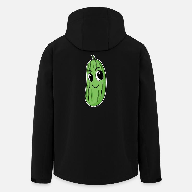 Gurke Motiv - Recycelte Männer Softshell-Jacke von Stanley/Stella - Schwarz