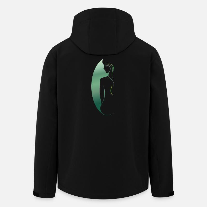 Green Woman Silhouette – Stylish & Harmonious - Men’s Recycled Softshell Jacket by Stanley/Stella - black