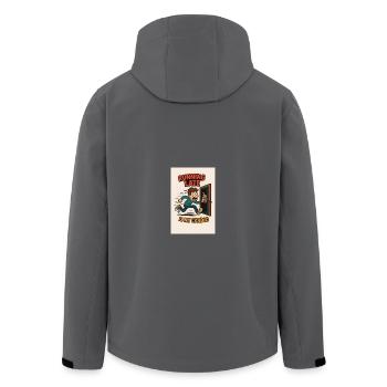 Running Late Is My Cardio Design - Recycelte Männer Softshell-Jacke von Stanley/Stella - Schwarz - Hinten - AI Model Male 185 light (185cm)