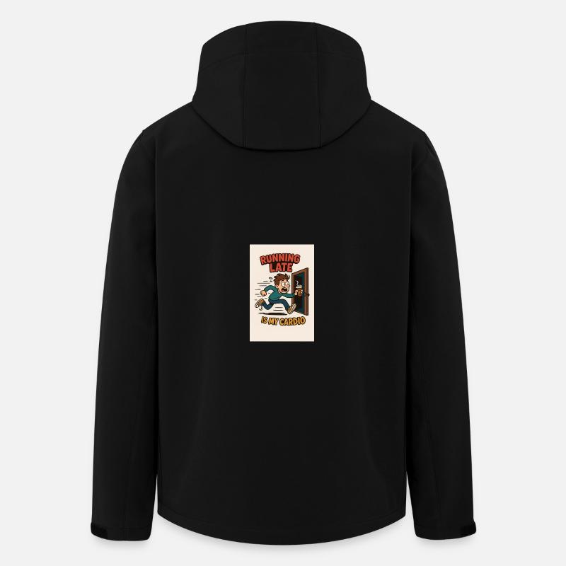 Running Late Is My Cardio Design - Men’s Recycled Softshell Jacket by Stanley/Stella - black