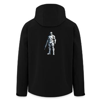 Soldat - Conception de l’armée Low Poly - Veste softshell homme en polyester recyclé Stanley/Stella - noir - Dos - AI Model Male 185 light (185cm)