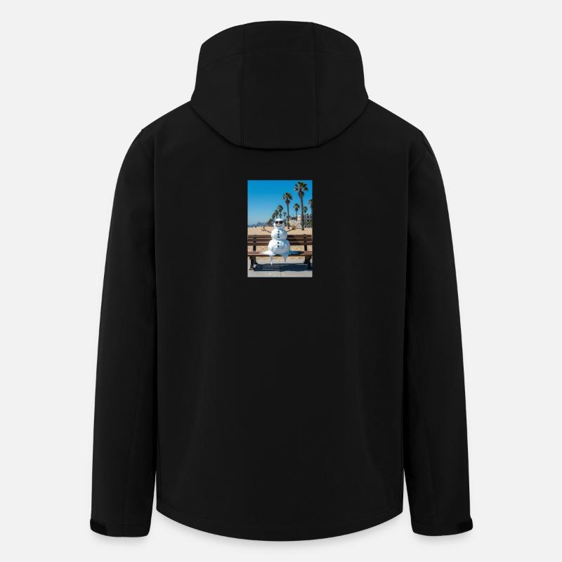 Sommer Schneemann mit Schwimmbrille - Recycelte Männer Softshell-Jacke von Stanley/Stella - Schwarz