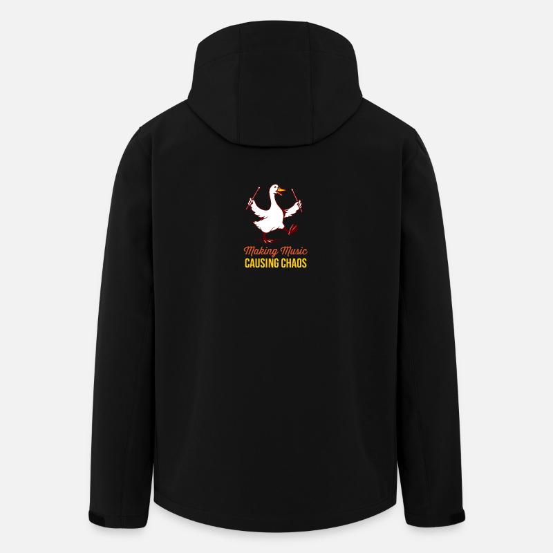Funny Drummer Goose: Musical Chaos - Men’s Recycled Softshell Jacket by Stanley/Stella - black