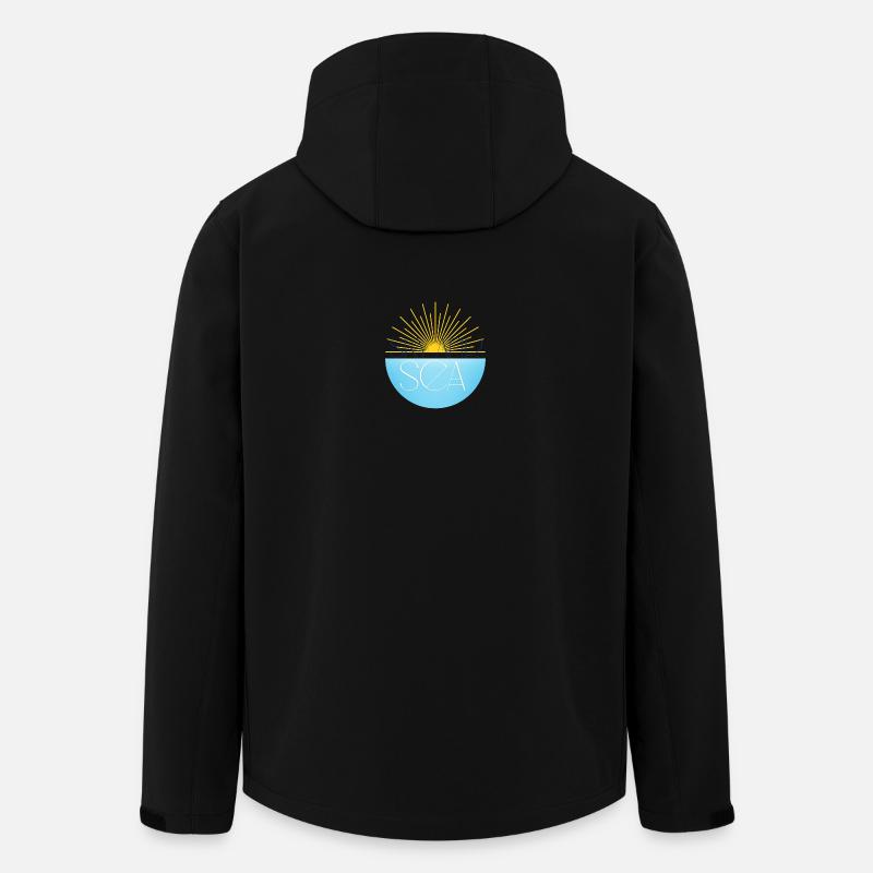 Himmel und Meer - Recycelte Männer Softshell-Jacke von Stanley/Stella - Schwarz