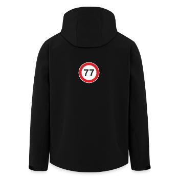 77. Surprise du cadeau de soixante-dix-sept ans - Veste softshell homme en polyester recyclé Stanley/Stella - noir - Dos - AI Model Male 185 light (185cm)