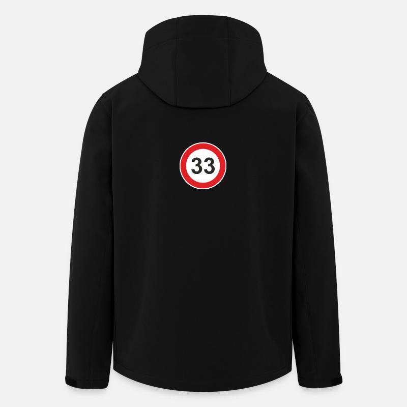 33 ans 33 33 ans - Veste softshell homme en polyester recyclé Stanley/Stella - noir