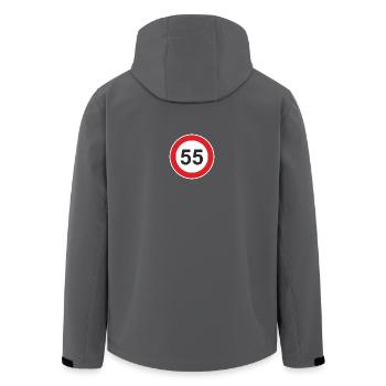 55 Fifty-five Birthday - Men’s Recycled Softshell Jacket by Stanley/Stella - black - Back - AI Model Male 185 light (185cm)