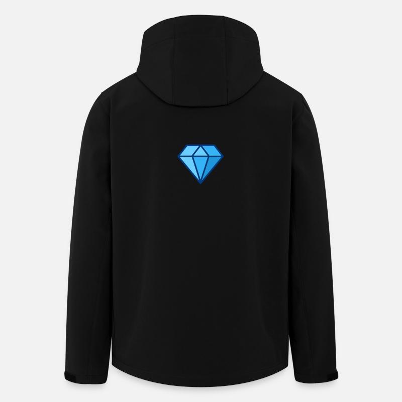 Geometrischer Diamant - Recycelte Männer Softshell-Jacke von Stanley/Stella - Schwarz