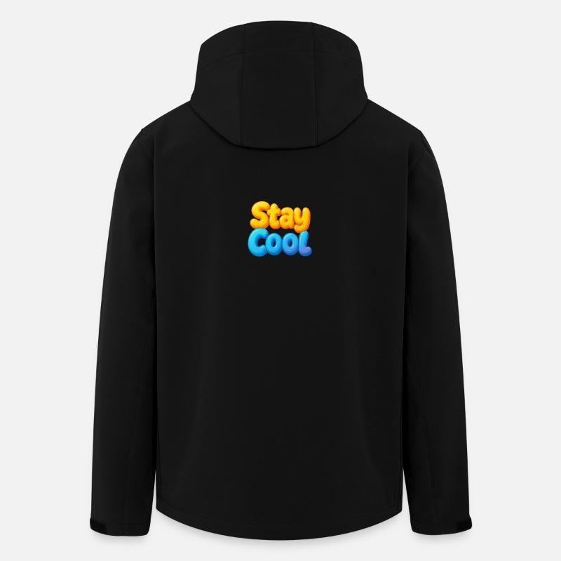 Bunte Wolken Spruch Design - Recycelte Männer Softshell-Jacke von Stanley/Stella - Schwarz