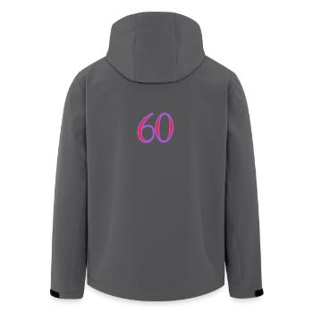 60. 60 YEARS - Men’s Recycled Softshell Jacket by Stanley/Stella - black - Back - AI Model Male 185 light (185cm)