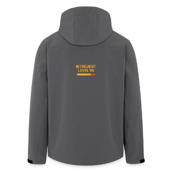 Introvert Level 99 - Men’s Recycled Softshell Jacket by Stanley/Stella - black - Back - AI Model Male 185 light (185cm)