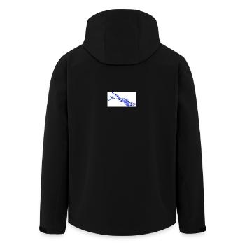 Poissons du lac de Constance - Veste softshell homme en polyester recyclé Stanley/Stella - noir - Dos - AI Model Male 185 light (185cm)