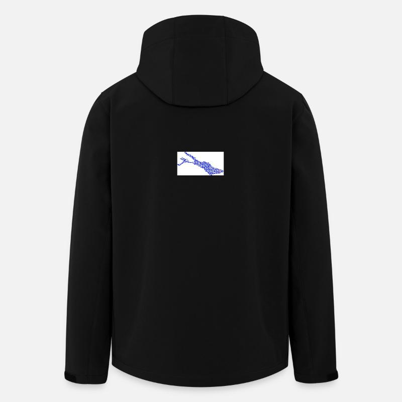 Poissons du lac de Constance - Veste softshell homme en polyester recyclé Stanley/Stella - noir