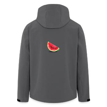 Watermelon - Men’s Recycled Softshell Jacket by Stanley/Stella - black - Back - AI Model Male 185 light (185cm)