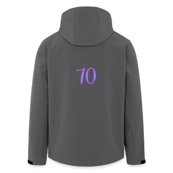 70. 70 ANS. 70e ANNIVERSAIRE. ANNIVERSAIRE 70 ANS. - Veste softshell homme en polyester recyclé Stanley/Stella - noir - Dos - AI Model Male 185 light (185cm)