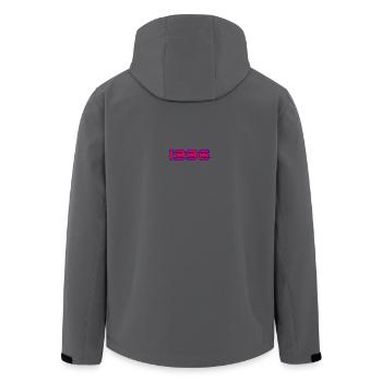1996 Neon Retro-Logo - Recycelte Männer Softshell-Jacke von Stanley/Stella - Schwarz - Hinten - AI Model Male 185 light (185cm)