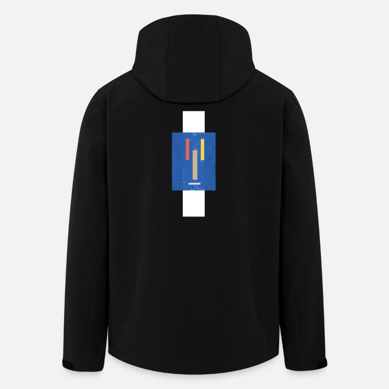 Visage abstrait sur un pull - Veste softshell homme en polyester recyclé Stanley/Stella - noir