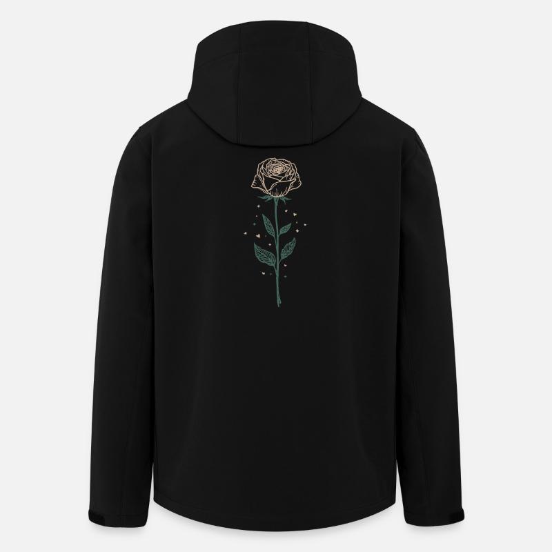 Elegant Rose Illustration  - Recycelte Männer Softshell-Jacke von Stanley/Stella - Schwarz