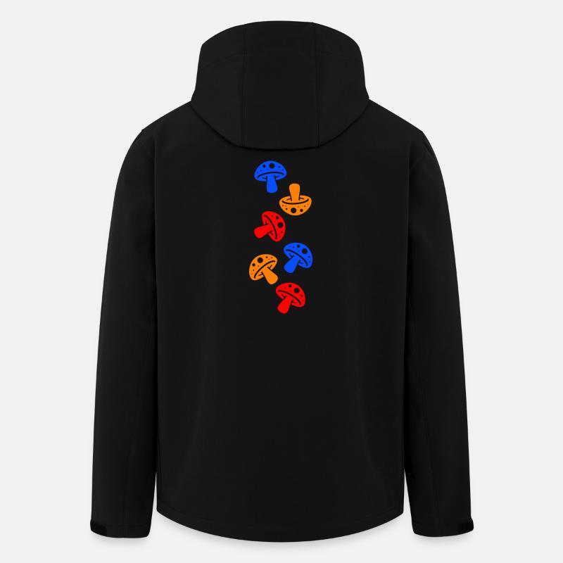 Pilze Bunt - Recycelte Männer Softshell-Jacke von Stanley/Stella - Schwarz
