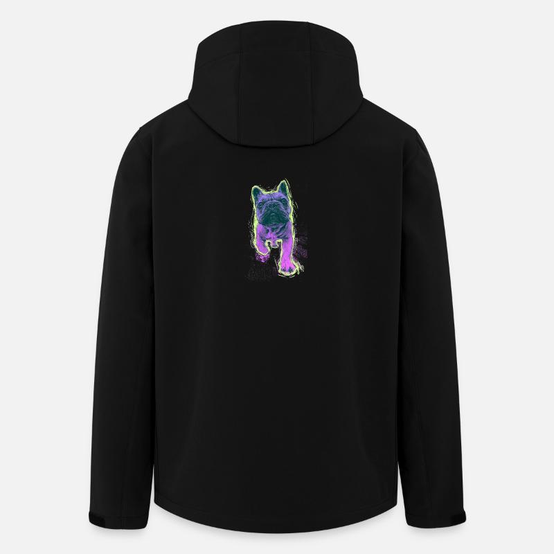 Neon Bulldog Splash - Recycelte Männer Softshell-Jacke von Stanley/Stella - Schwarz