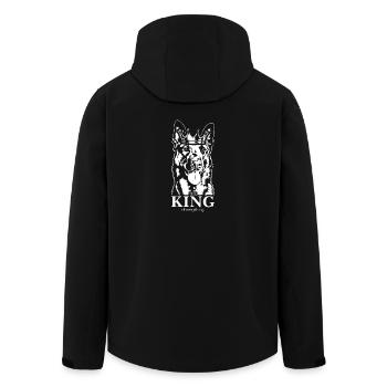 Malinois Roi de tout Dire Chiens Wilsigns - Veste softshell homme en polyester recyclé Stanley/Stella - noir - Dos - AI Model Male 185 light (185cm)