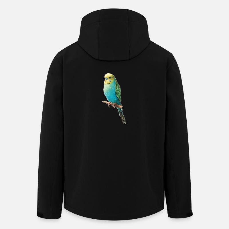 Perruche ondulée - Veste softshell homme en polyester recyclé Stanley/Stella - noir