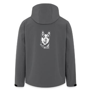 Australian Cattle Dog loved by a Heeler Wilsigns - Men’s Recycled Softshell Jacket by Stanley/Stella - black - Back - AI Model Male 185 light (185cm)