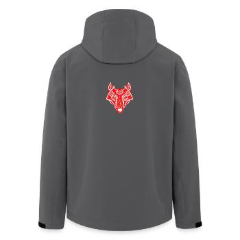 Wikingerwolf Fenrir walhalla rot weiß - Recycelte Männer Softshell-Jacke von Stanley/Stella - Schwarz - Hinten - AI Model Male 185 light (185cm)