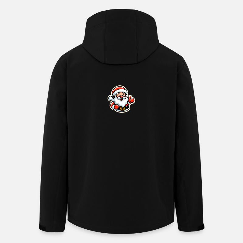 Fröhlicher Weihnachtsmann Daumenhoch - Recycelte Männer Softshell-Jacke von Stanley/Stella - Schwarz