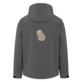 Bär Teddybär - Recycelte Männer Softshell-Jacke von Stanley/Stella - Schwarz - Hinten - AI Model Male 185 light (185cm)