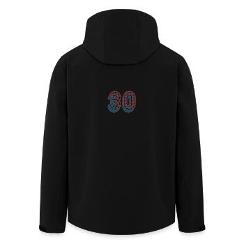 30. 30 ANS. 30e ANNIVERSAIRE. ANNIVERSAIRE 30 ANS. - Veste softshell homme en polyester recyclé Stanley/Stella - noir - Dos - AI Model Male 185 light (185cm)