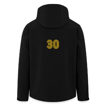 30. 30 ANS. 30e ANNIVERSAIRE. ANNIVERSAIRE 30 ANS. - Veste softshell homme en polyester recyclé Stanley/Stella - noir - Dos - AI Model Male 185 light (185cm)