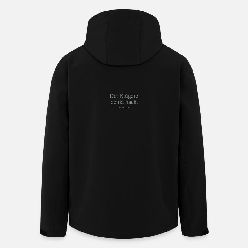 Der Klügere denkt nach - Recycelte Männer Softshell-Jacke von Stanley/Stella - Schwarz