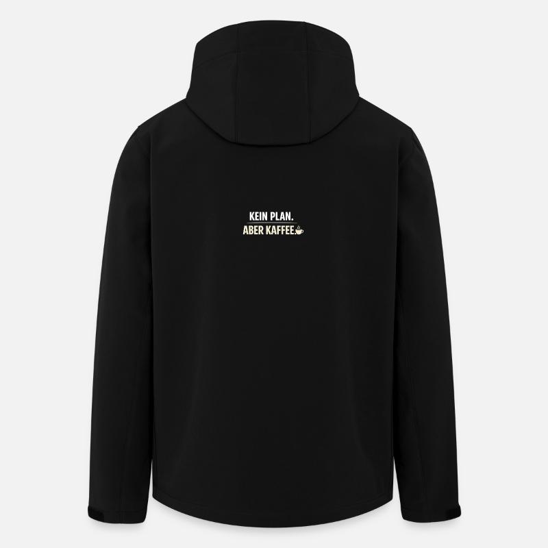 Kein Plan aber Kaffee - Recycelte Männer Softshell-Jacke von Stanley/Stella - Schwarz