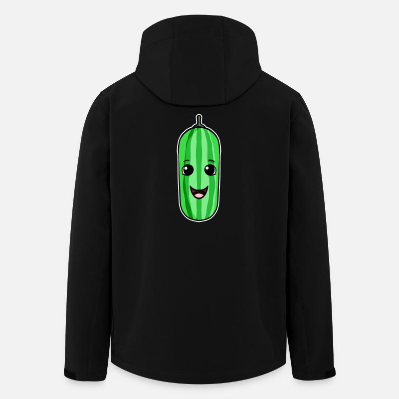 Gurke Motiv - Recycelte Männer Softshell-Jacke von Stanley/Stella - Schwarz