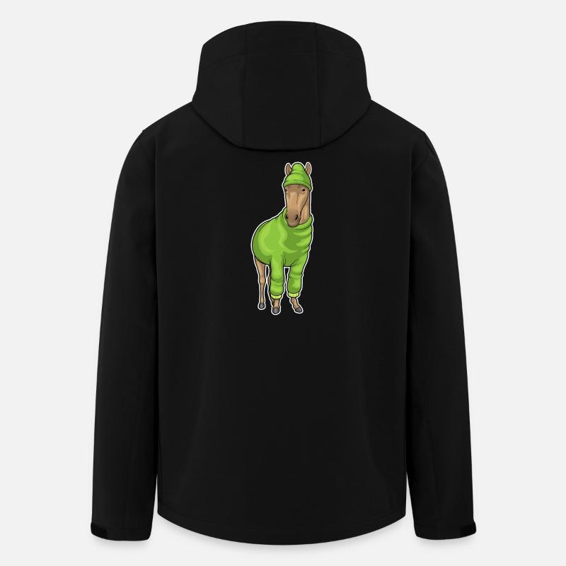 Pferd Winter Mütze - Recycelte Männer Softshell-Jacke von Stanley/Stella - Schwarz