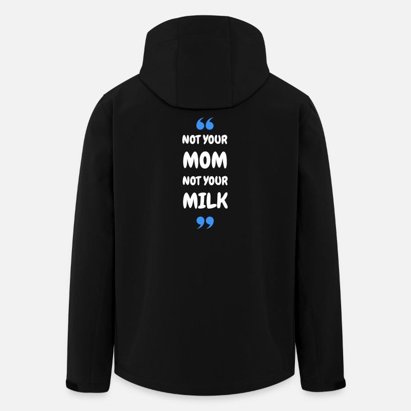 Pas ta maman, pas ton lait - Veste softshell homme en polyester recyclé Stanley/Stella - noir