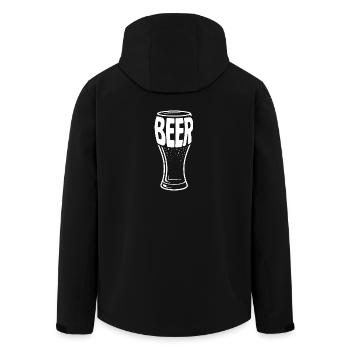 Beer - Funny Beer Logo Tshirt - Men’s Recycled Softshell Jacket by Stanley/Stella - black - Back - AI Model Male 185 light (185cm)