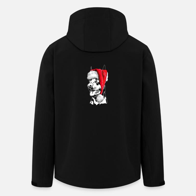 Santa Doberman Christmas Dogs Wilsigns - Veste softshell homme en polyester recyclé Stanley/Stella - noir